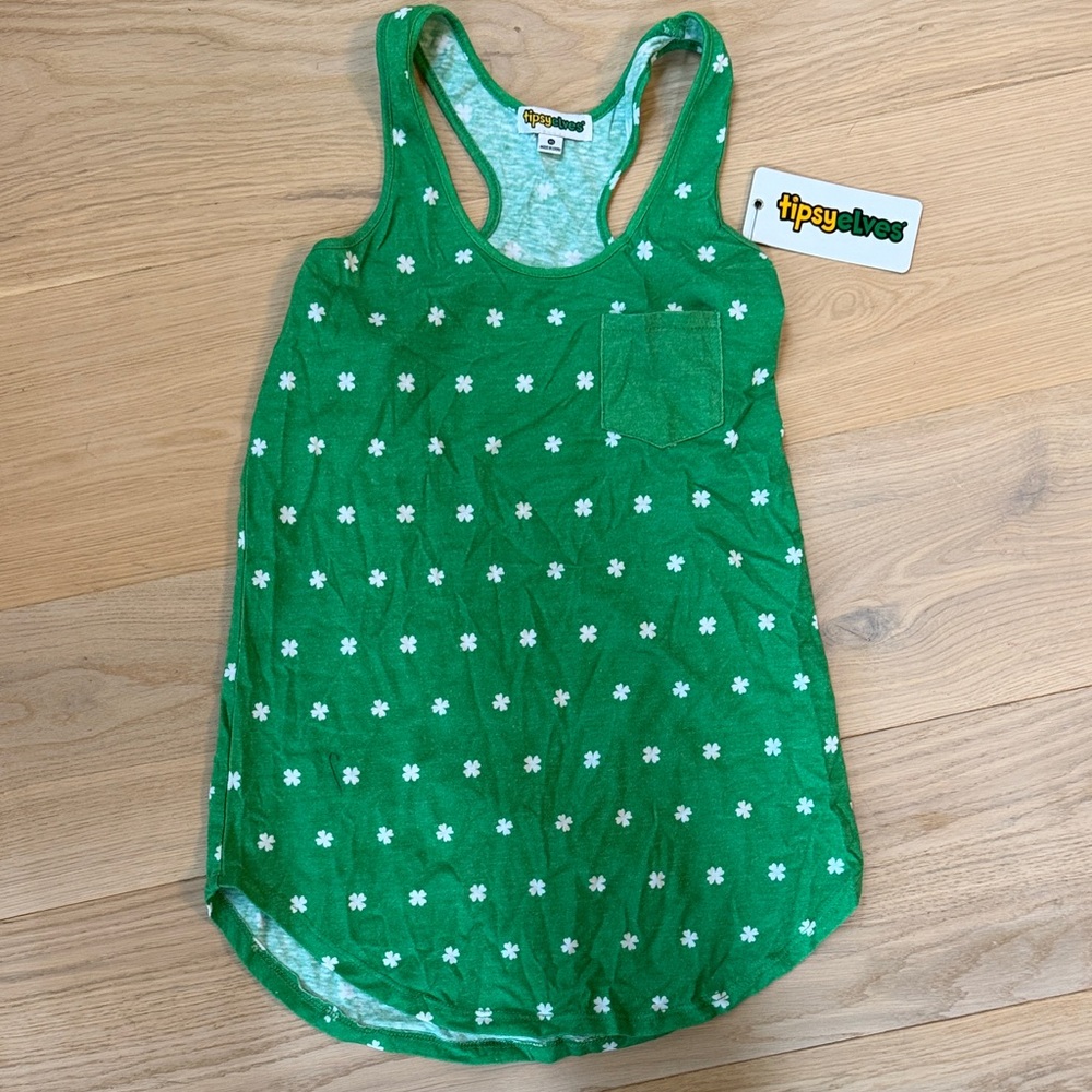 Tipsy Elves Green Shamrock Tank